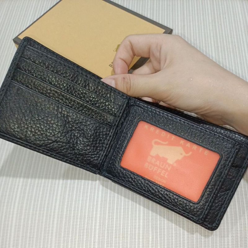 Dompet kulit pria ukuran mini kulit asli + box