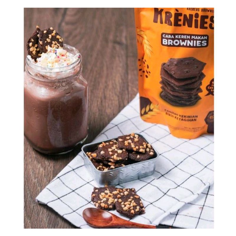 

brownies kering krekers brownies (krenies)varian rasa peanut berat 60gr