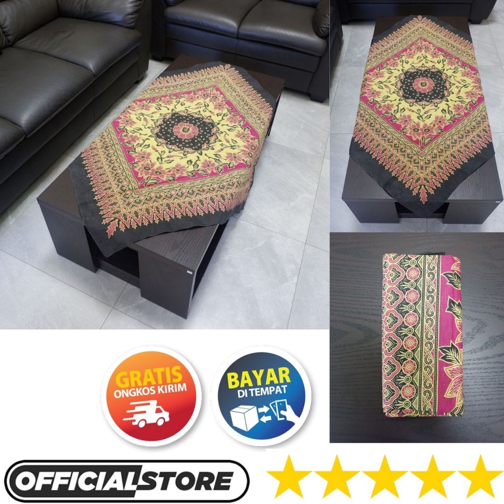 Taplak Meja Kain Batik Atau Taplak Meja Ruang Tamu Atau Taplak Meja Sekolah Ukuran 100 x 100 Bahan K