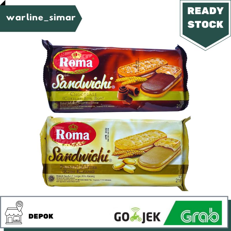 Biskuit Roma Sandwich Coklat Biskuit Roma Sandwich Kacang Biksuit Coklat Biskuit Kacang Makanan Ring