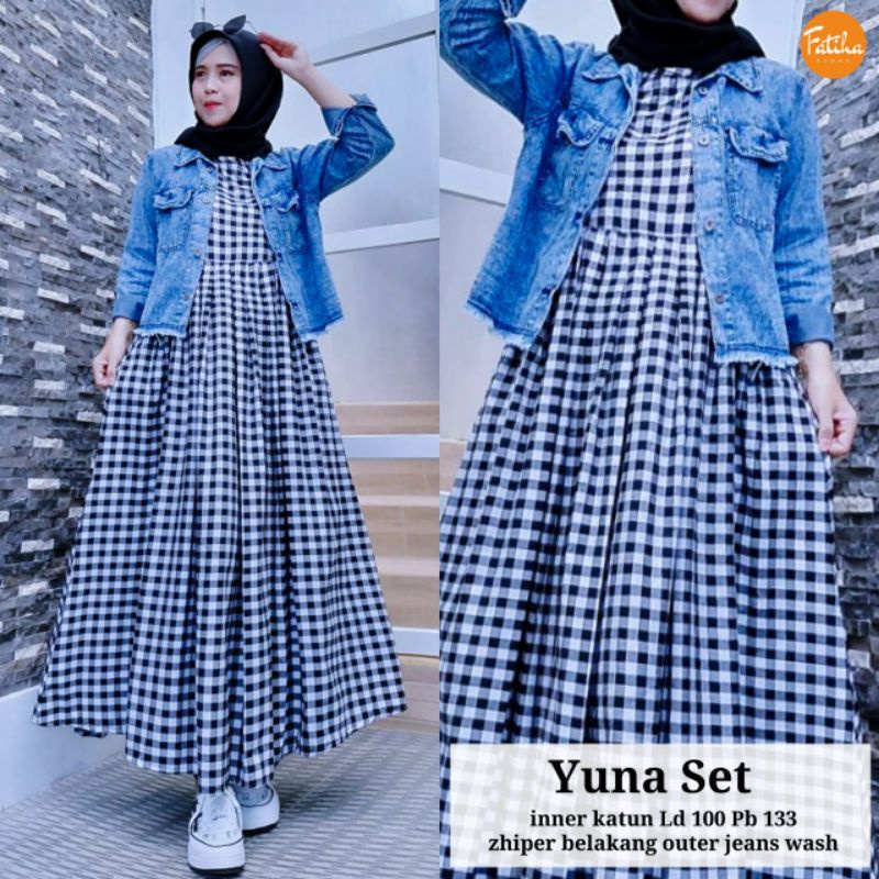 Yuna set Dress+outer