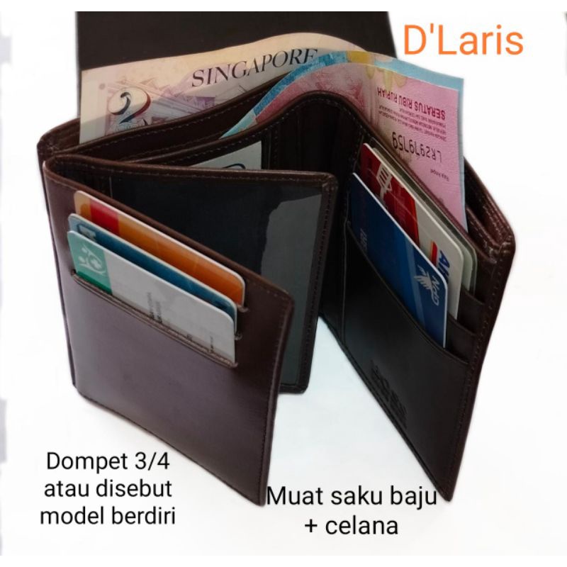 DOMPET PRIA 3/4 KULIT SAPI PULL UP   / DOMPET KULIT ASLI PREMIUM 3/4 ORIGINAL / DOMPET COWOK 3/4 KUL