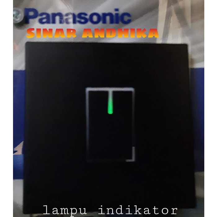 SAKLAR ENGKEL KECIL INDIKATOR HITAM STYLE E PANASONIC WESJ 78019B+WESJ 5571B