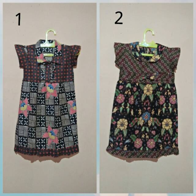 Baju batik anak perempuan umur 5th sd 7th (dress anak)