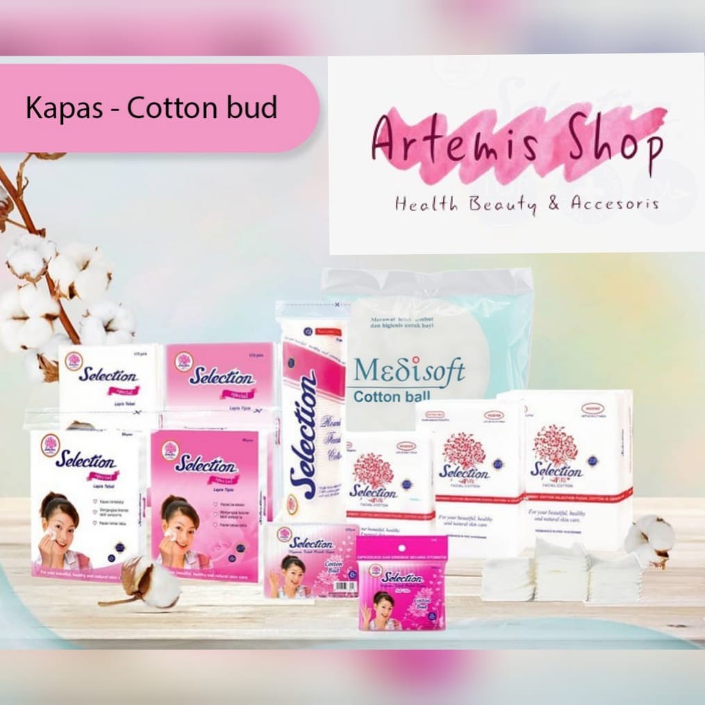 Kapas Kecantikan Selection Kotak / Special Tebal / Tipis / Medisoft Cotton Ball Halal 35gr 50gr 75gr