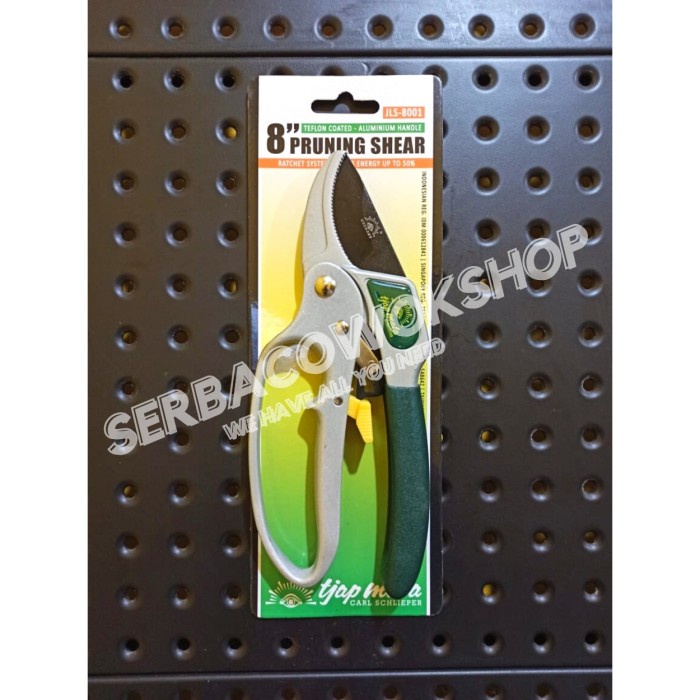 Tjap Mata Gunting Dahan Rachet Bengkok Taman 8 Inch JLS-8001 Ranting
