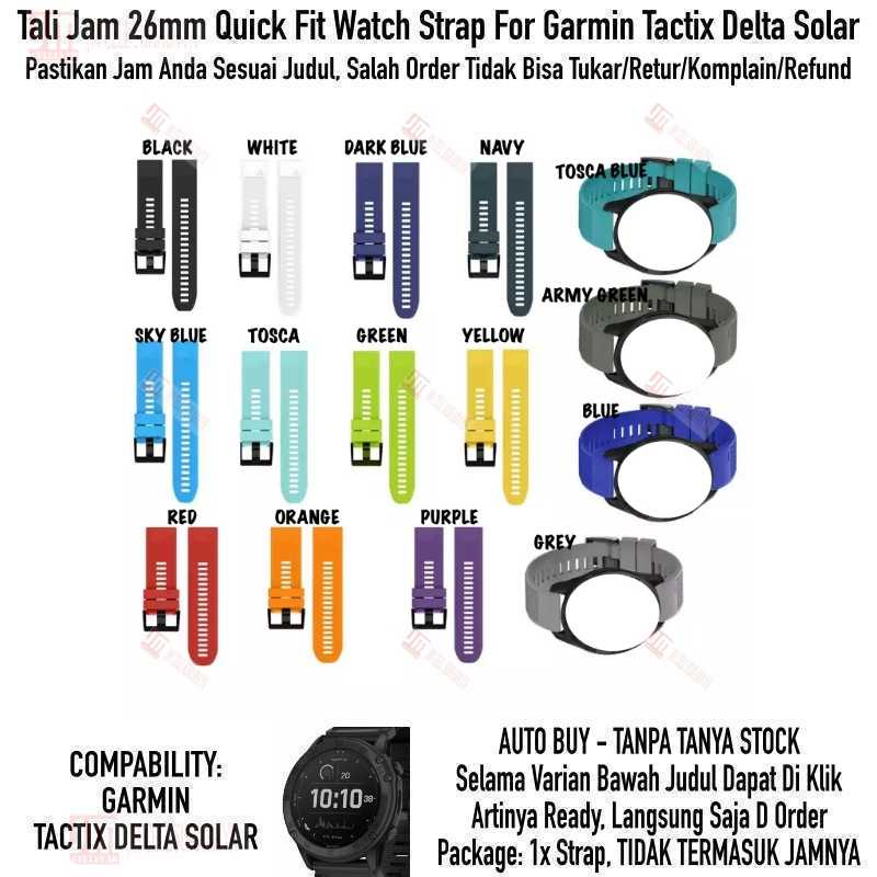 MF5X Watch Strap For Garmin Tactix Delta Solar - Tali Jam 26mm Quick Fit