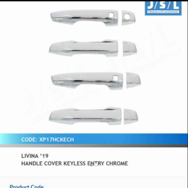 Cover handle all new Livina 2019/ xpander Keyless Hitam Chrome Carbon  jsl