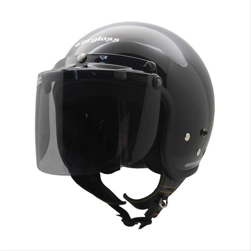 Helm Cargloss Black Glossy with Flat Visor Bogo Bubble Helm Cargloss Black Glossy with Flat Visor Bogo Bubble