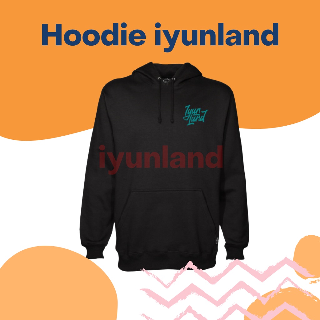 IYUNLAND Hoodie Black Lettering