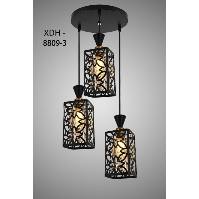 LAMPU GANTUNG HIAS MINIMALIS MODERN MEJA MAKAN 3 LAMPU ELEGAN