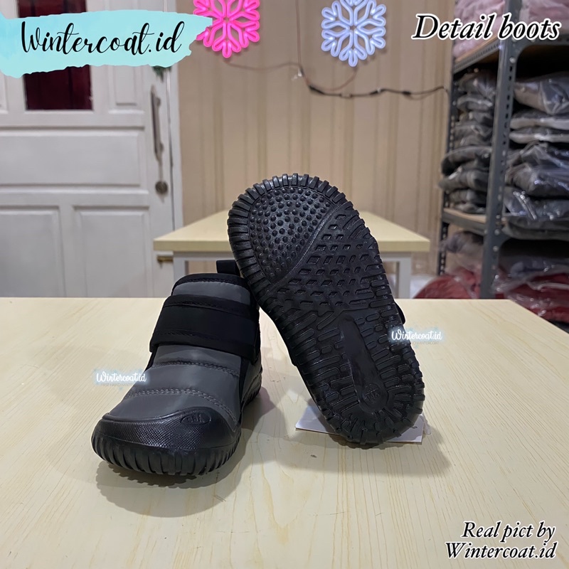 Baby winter boots sepatu bayi musim dingin import hangat water resistant inner fleece bulu anti slip snow shoes anak kecil boot