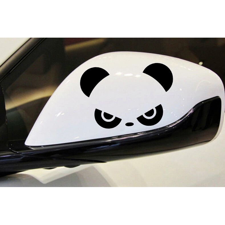Stiker Spion Mobil Angry Panda Car Decal Mirror Sticker Cute Unik Lucu