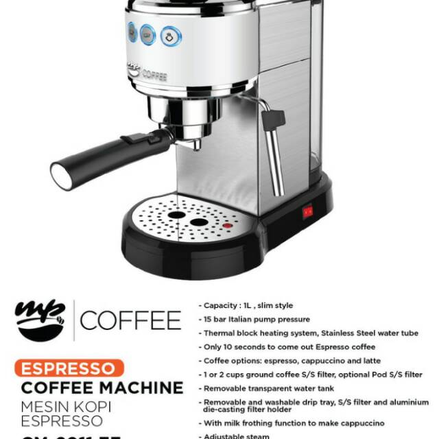 Mesin Kopi Espresso Mayaka Premium tipe CM-2011 FE
