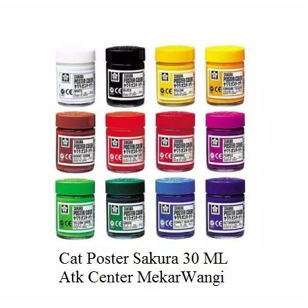 Sakura Poster Color 30 ml Satu Warna / Satuan / Cat Poster Kecil Sakura / Poster Colour Sakura