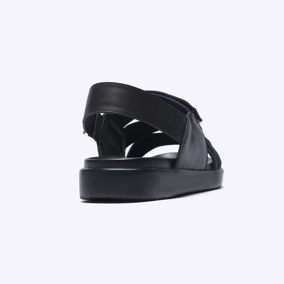 SANDAL KULIT EVERBEST PRIA ORIGINAL SLINGBACK CASUAL ASLI HITAM EM32