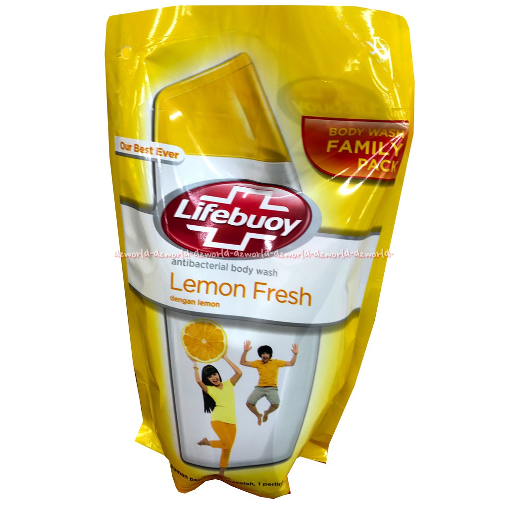 Lifebouy Lemon Fresh Sabun Mandi Cair450ml Dengan Kombinasi Ekstrak Lemon Kemasan Refill