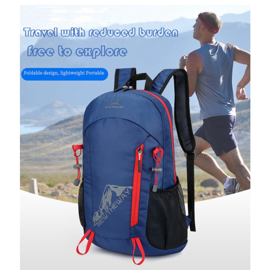Tas lipat 25L Import Foldable Backpack Tas Lipat Outdoor luar gunung kapasitas besar portabel fashio