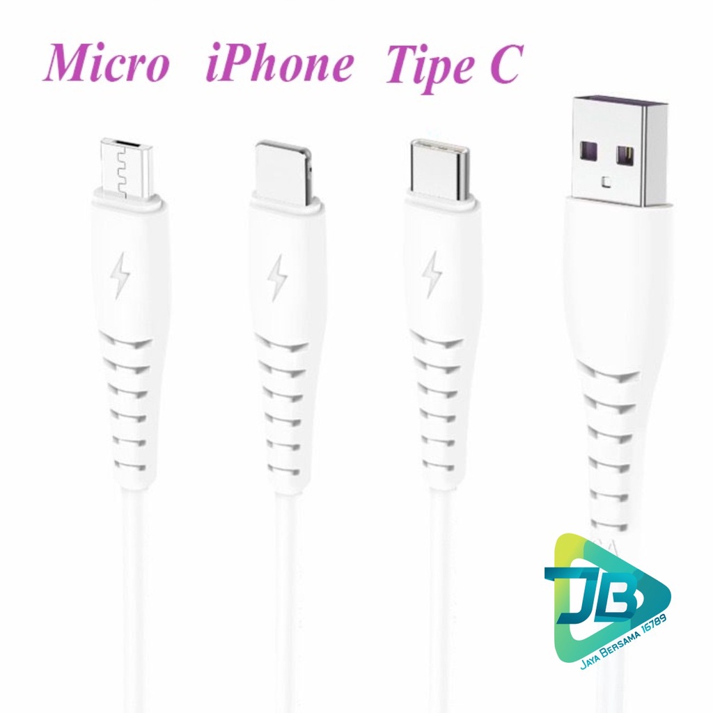 6A KABEL DATA ORIGINAL DIINAMI LIGTHING MICRO TIPE C USB FAST CHARGING QC 3.0A PENGISIAN CEPAT JB5061