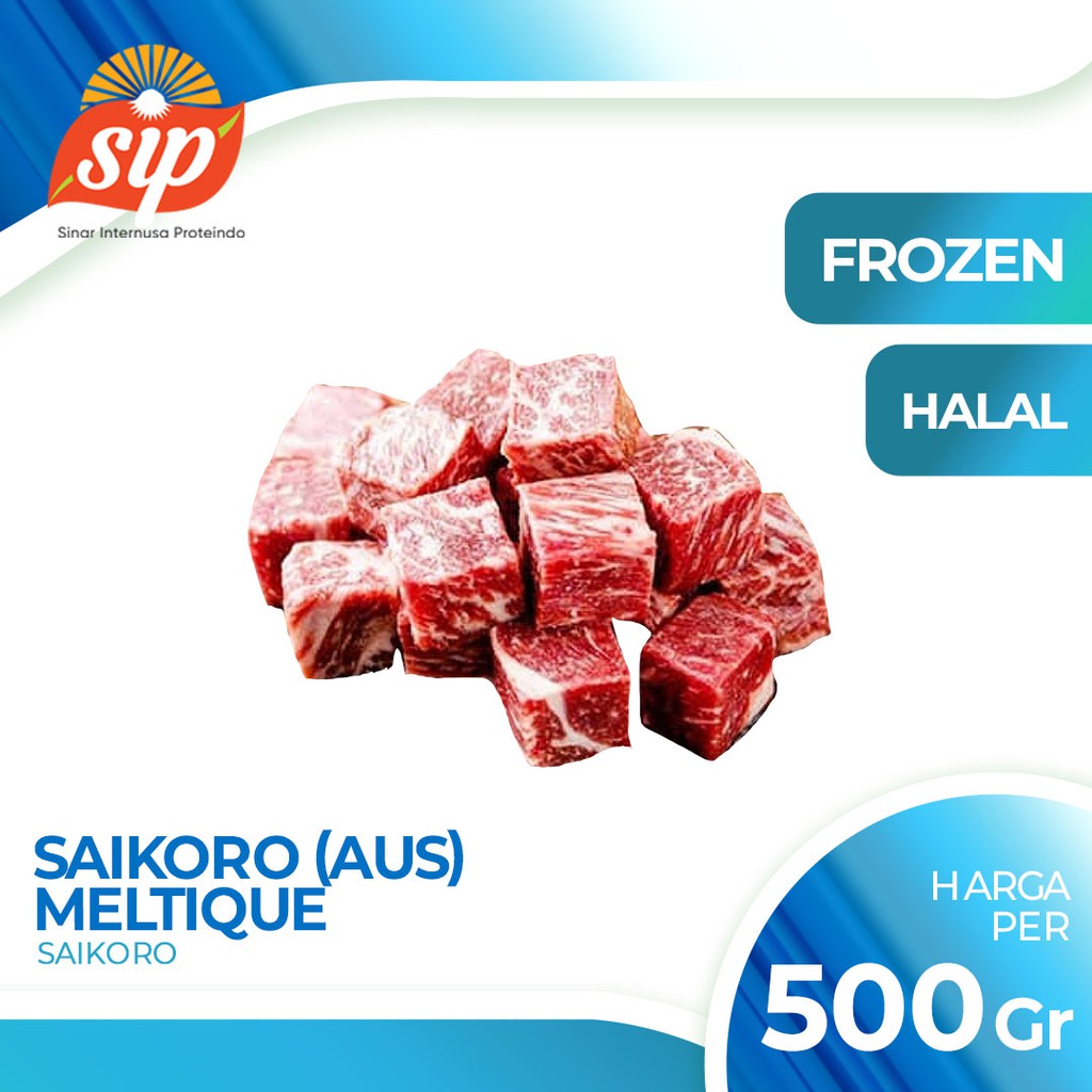 

Saikoro Beef Wagyu/Premium Saikoro Meltique Wagyu/500Gr