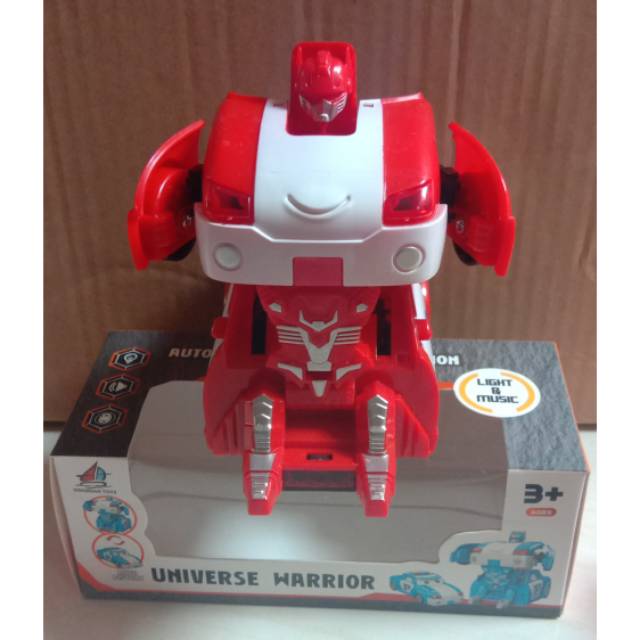 Mobil robot poli mainan / mobil poli berubah menjadi robot transformer kevin toys malang