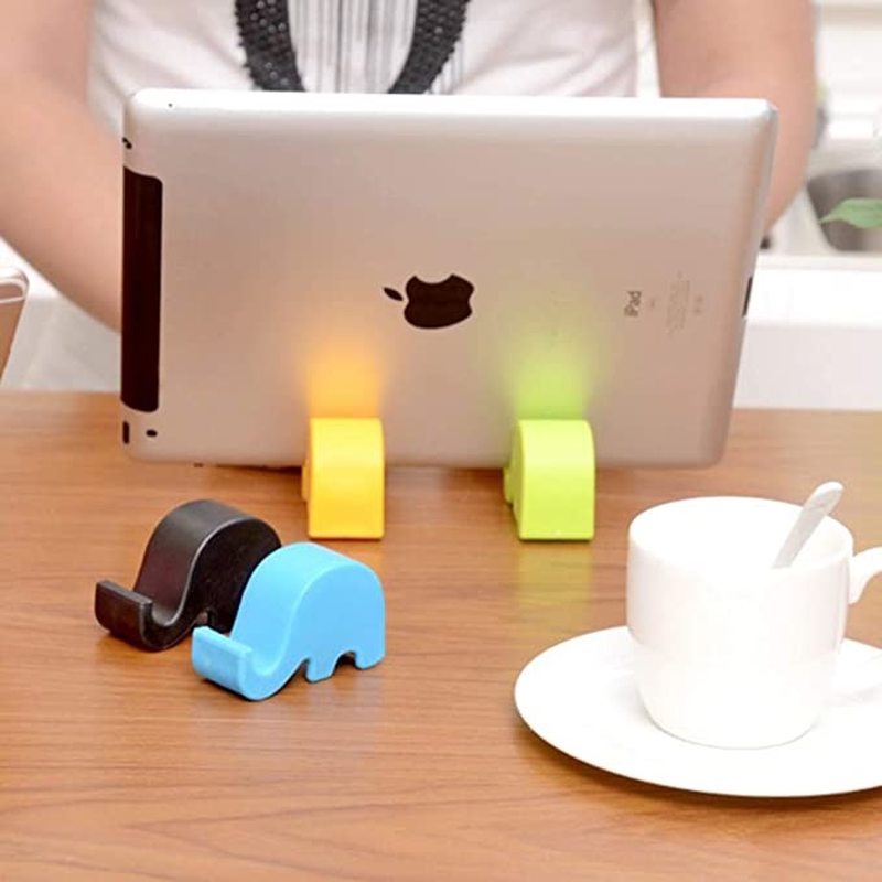 Stand Holder Handphone / Tablet Universal Portable Bentuk Macaron / Gajah Untuk For iPhone / Android