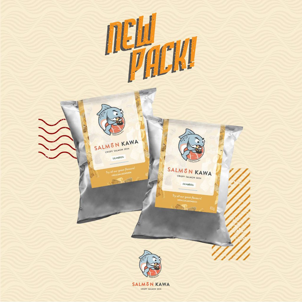 

Salmon Kawa - MONSTER PACK 160gr / salmon skin/ keripik salmon