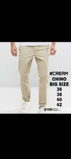 Celana chino pria jumbo big size termurah  35 / 42