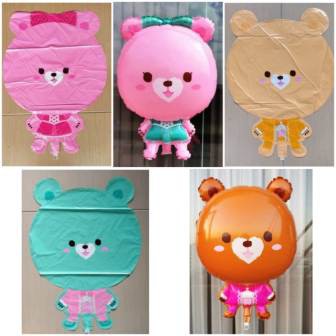 1pack BERUANG KECIL (BALON GAS/FOIL/TERBANG/KARAKTER)