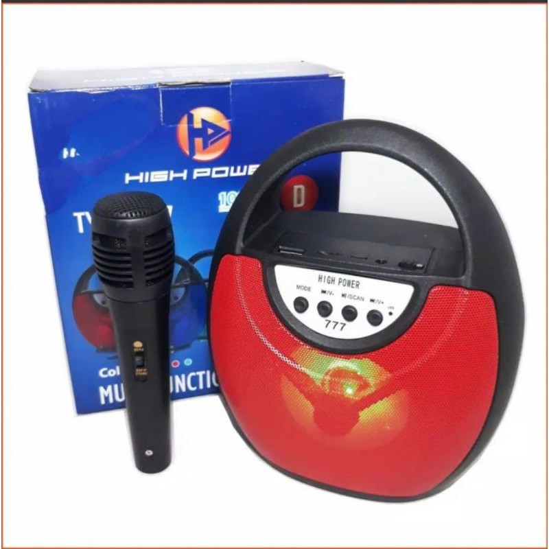 SPEAKER KARAOKE BLUETOOTH MP3 + MIC HIGH POWER 777