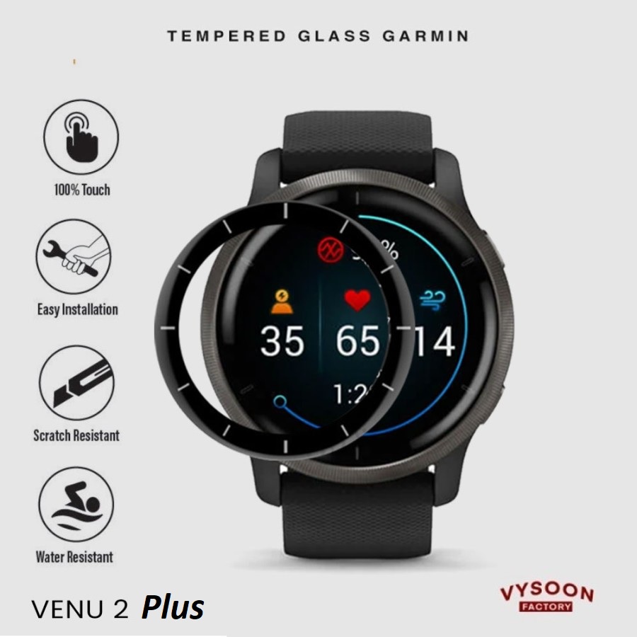 Tempered Glass Anti Gores Garmin Venu 2 Plus AMOLED Screen Guard Gel