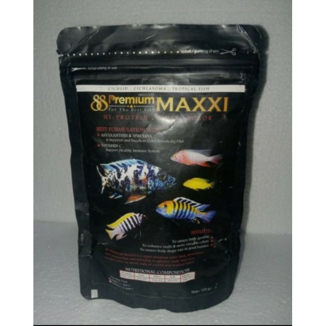 PREMIUM 88 PELET IKAN CICHLID PAKAN IKAN CICHLID MULTI COLOUR