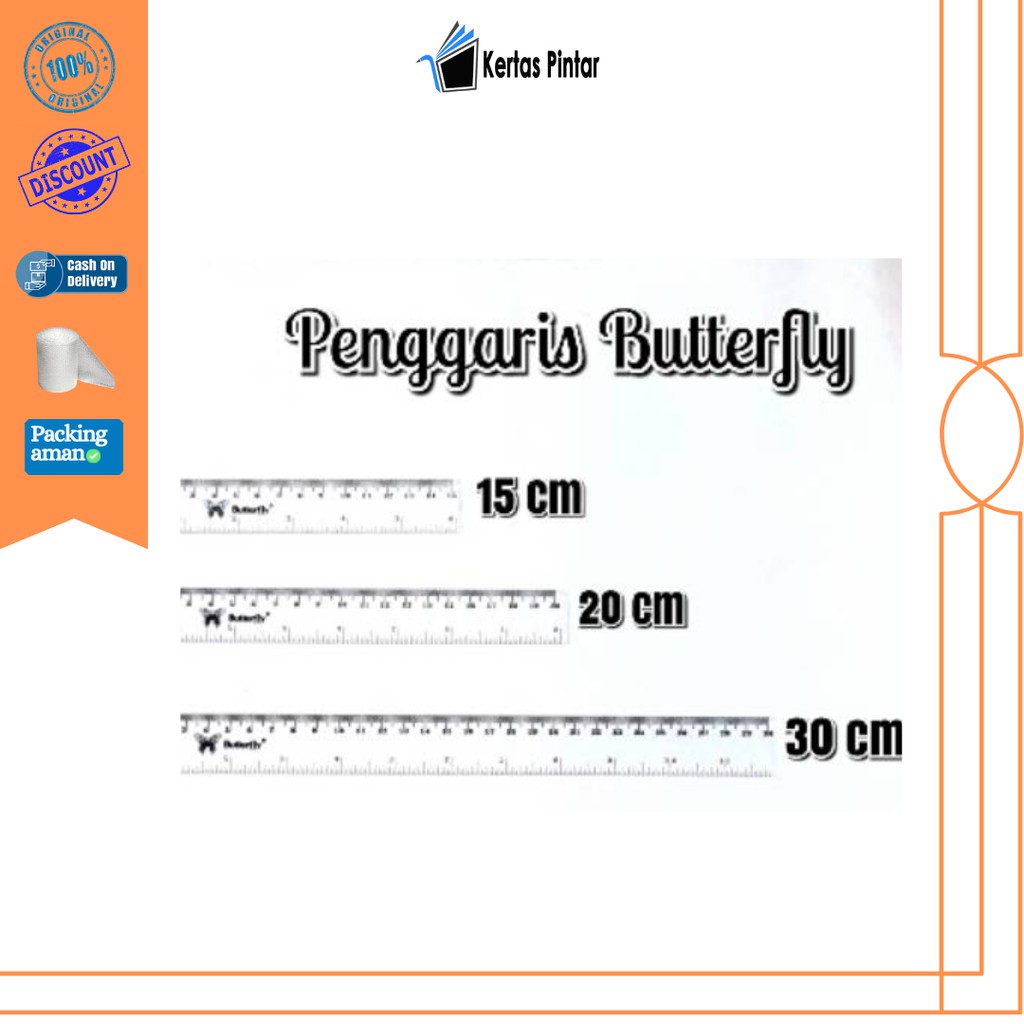 

Penggaris Butterfly berbagai ukuran 15 20 30