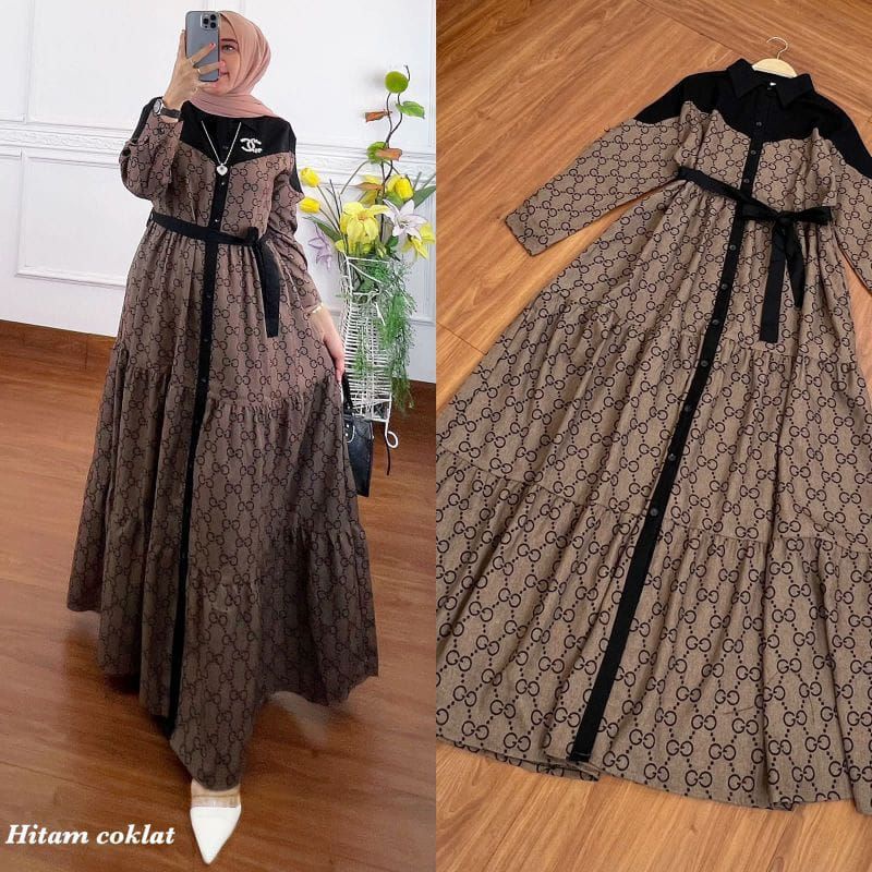 DRESS G*CCI VIRALL FULL KANCING IMPORT