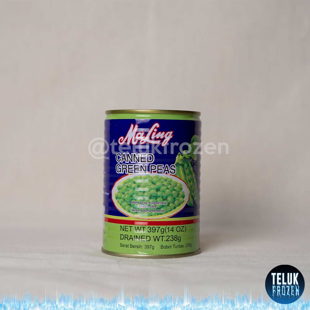 

ma ling maling canned green peas 397gr 397 gram kacang polong kaleng hijau