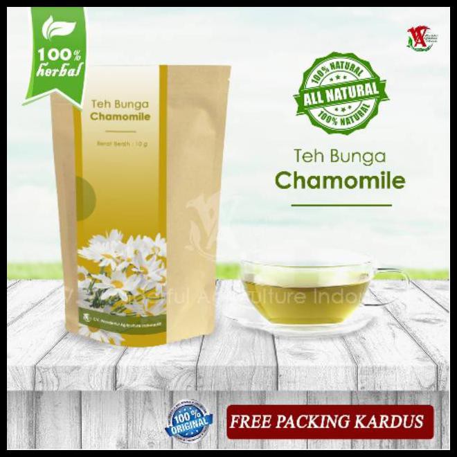 

Teh Bunga Chamomile Herbal Relaksasi Kaya Antioksidan
