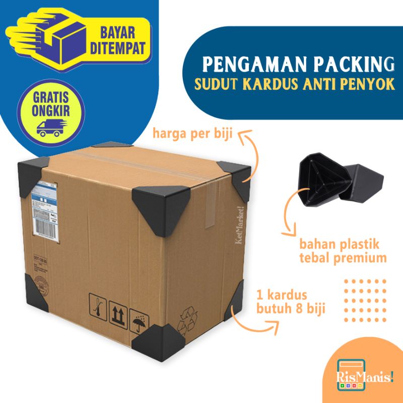 CARDBOARD CORNER PROTECTOR - Siku Segitiga Plastik Pelindung Sudut Kardus Packing Pengaman Kemasan