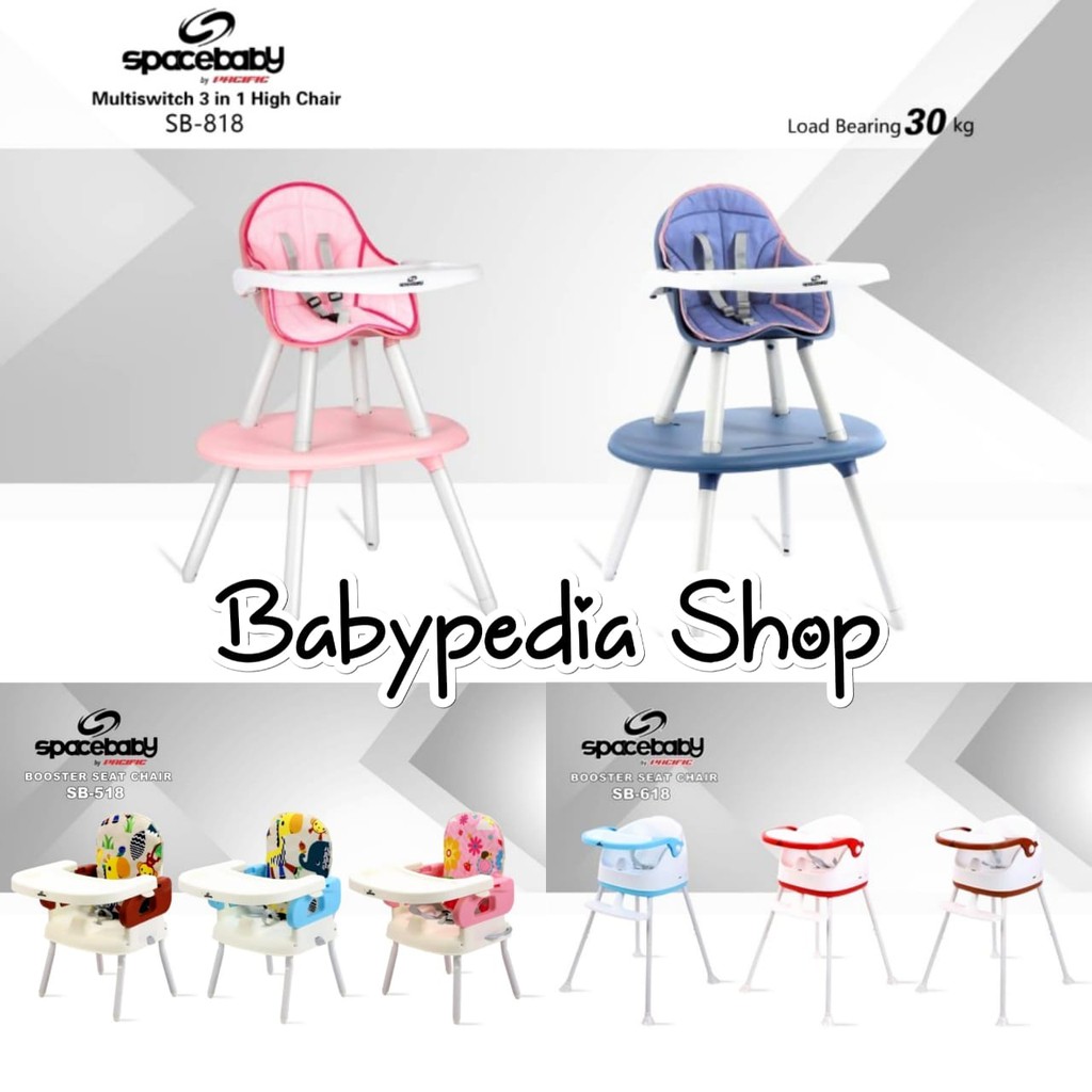 Spacebaby Sb 518 618 818 917 918 Pc718 Booster Seat Chair Kursi Makan Bayi Shopee Indonesia