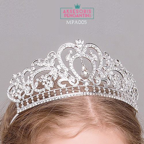 AKSESORIS TIARA CROWN MAHKOTA PESTA WEDDING ANAK MODERN MPA005