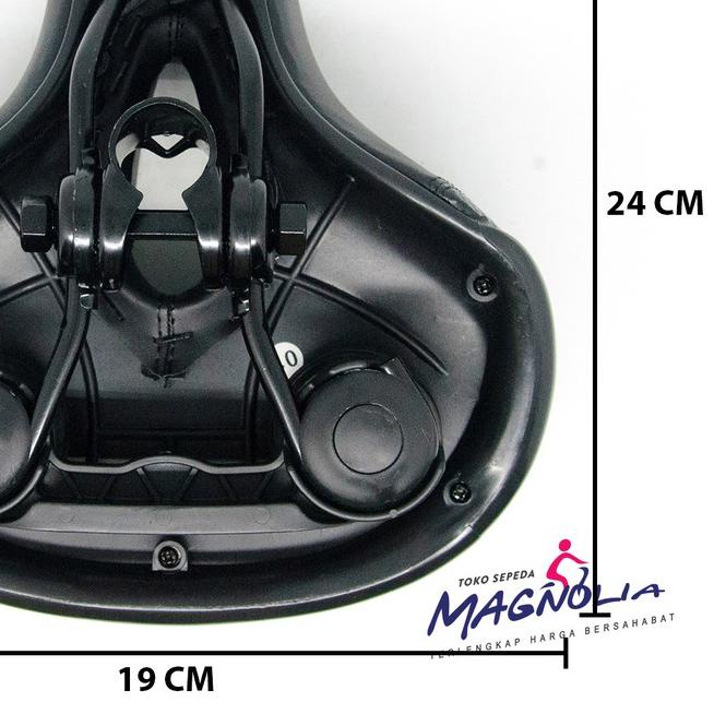 ☉ Saddle Sadle Sadel Jok Sepeda Sepedah Lebar Empuk Lipat CTB Listrik dengan Per / Pegas - Pacific ✿