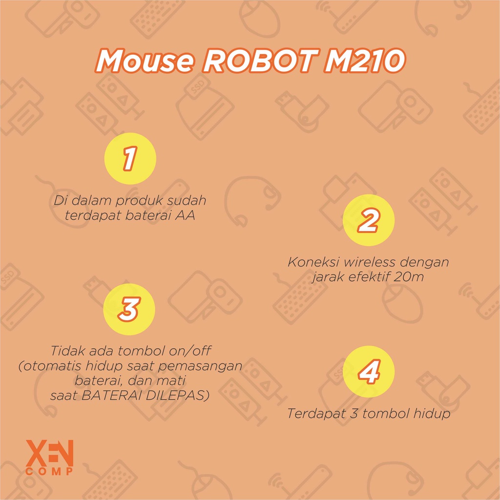 Mouse Wireless Robot M210