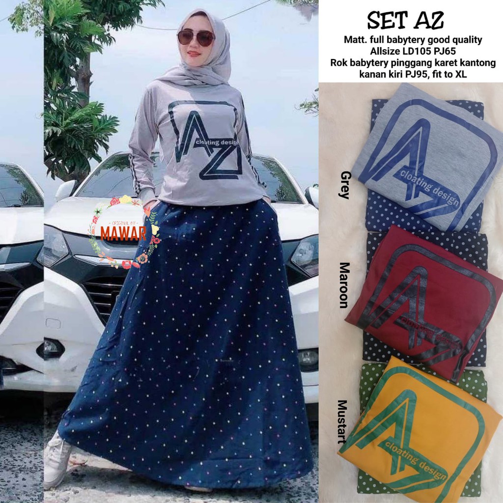 Setelan AZ / Atasan dan bawahan rok