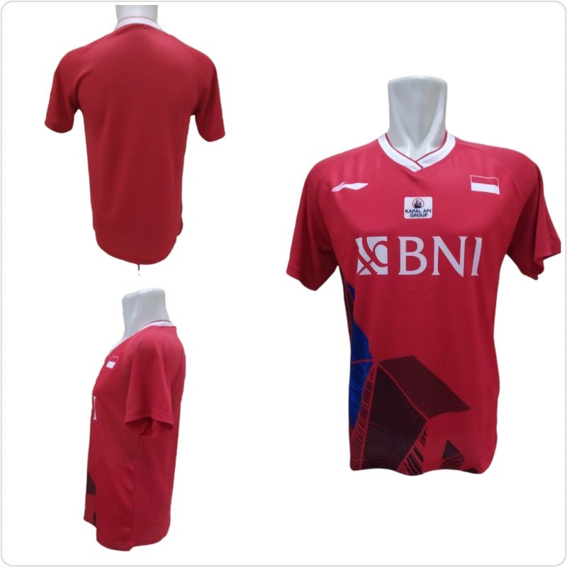 Baju Badminton Kaos Atasan Bulutangkis L156 Sponsor