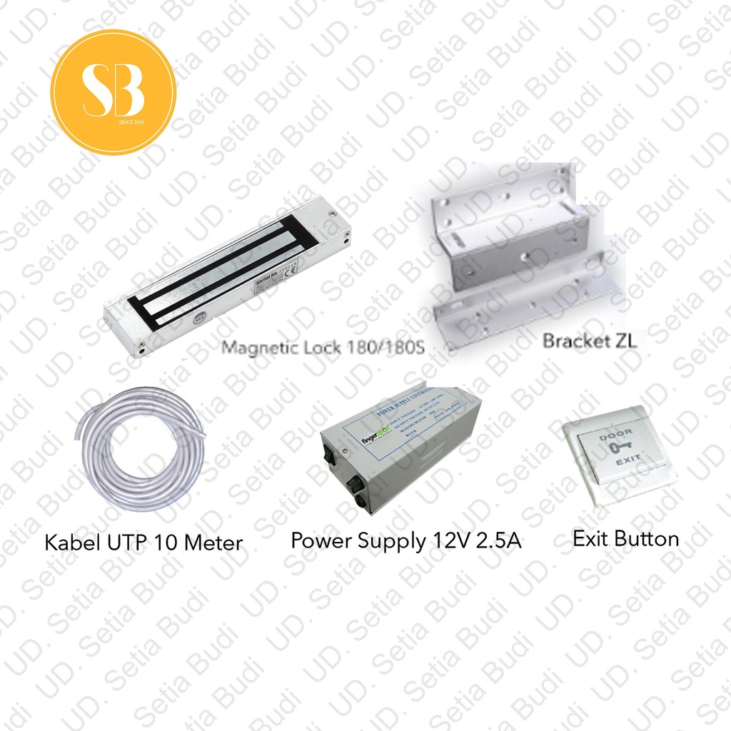 Paket Kunci Pintu Magnet / Akses Kontrol Pintu Fingerspot 180 / 180S