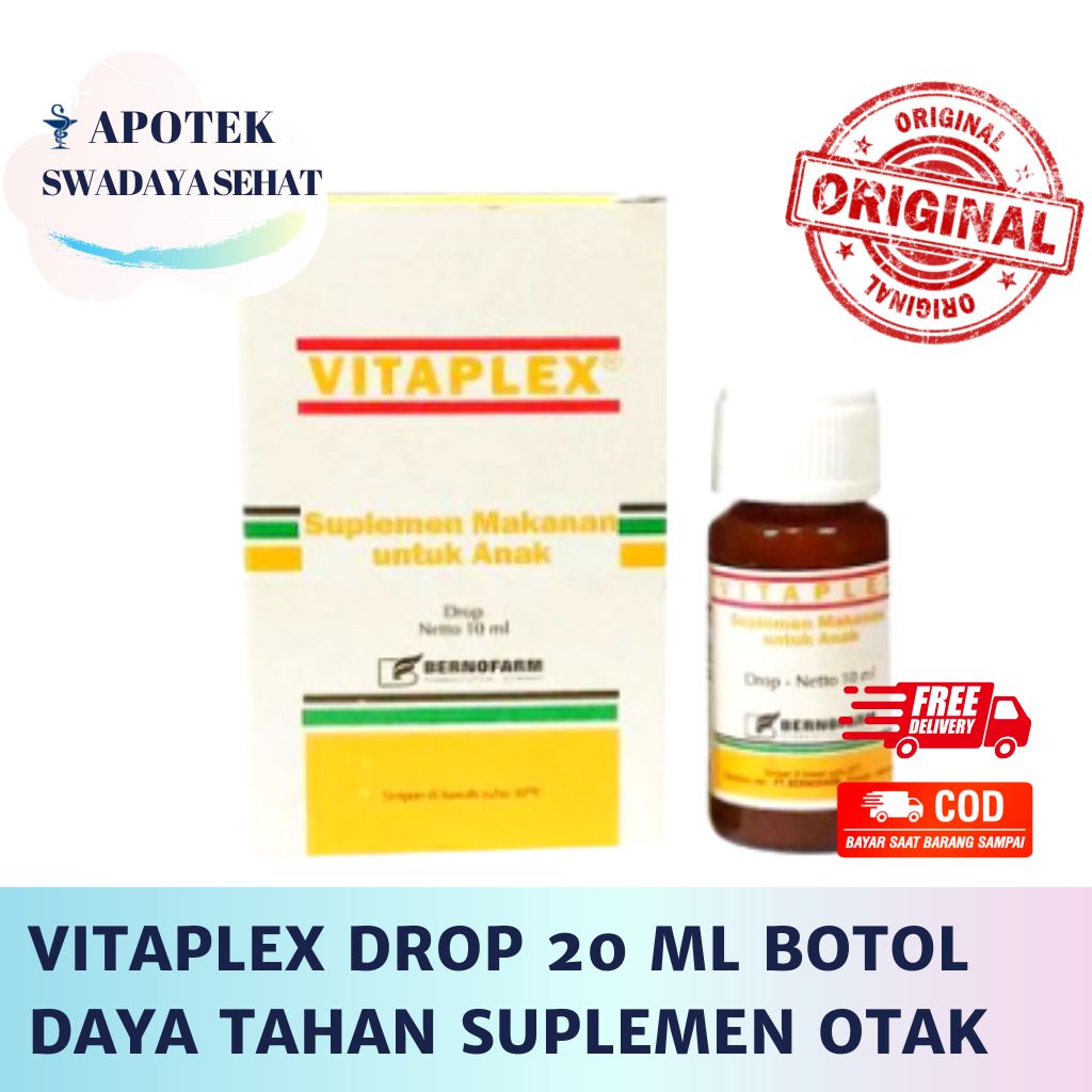 VITAPLEX Syrup 60 ML - Drop 10Ml Botol - Suplemen Daya Tahan Kesehatan Otak Anak Bayi Multicitamin Sirup Drop