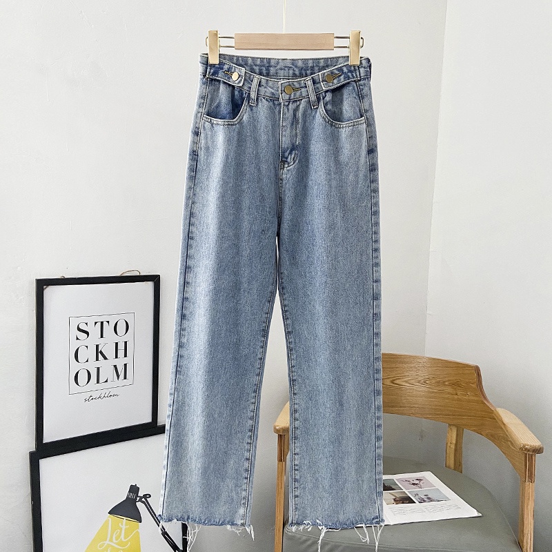 NEW Celana Jeans Panjang Wanita Highwaist Kulot Kualitas Premium（rawis）