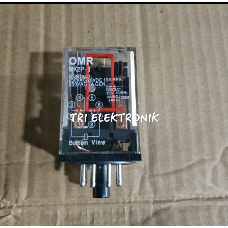 RILAY Relay OMR MK2P-I Tegangan 220volt 8pin / Relay 8 pin 220 v / Relay MK