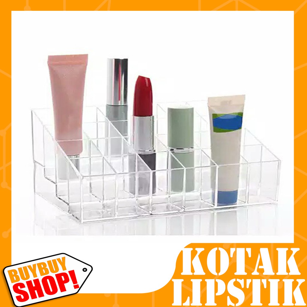 Kotak organizer lipstick kosmetik  acrylic Perlengkapan 