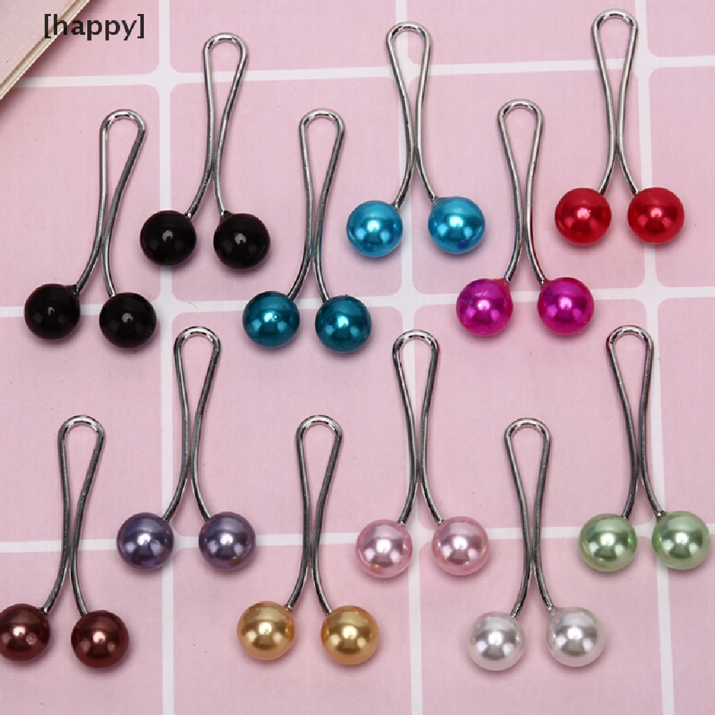 12pcs Bros Pin Aksen Mutiara Untuk Scarf Hijab Wanita Muslim