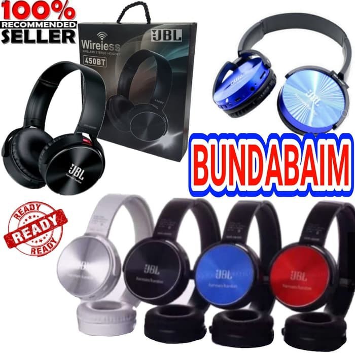 HEADSET JBL 450 BLUETOOTH / HEADPHONE BANDO JBL 450 BT SB
